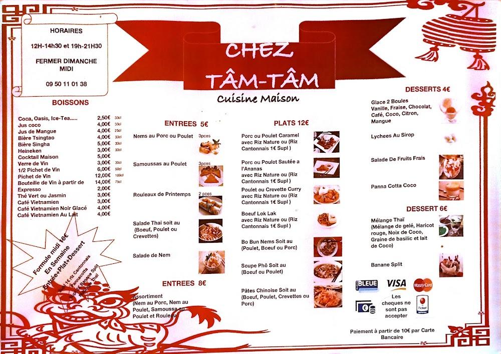 Chez tâm-tâm - Menu Image 1